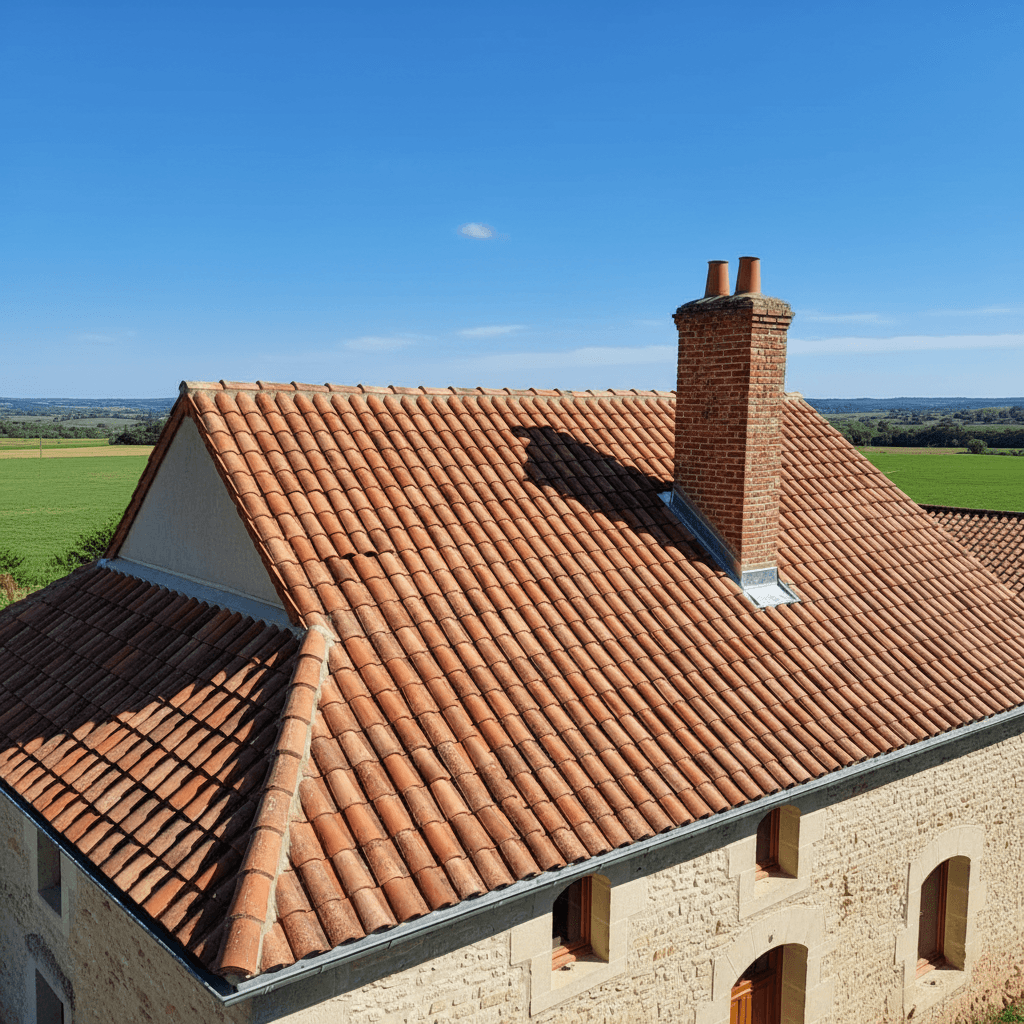 Toiture rénovée avec zinguerie neuve à Blagnac